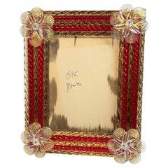 Petite Venetian Murano Art Glass Picture Frame Vintage, Italy, 1960s