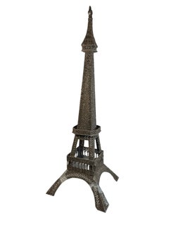 Eiffel Tower Yard Garden Patio Statue Architectural Model, vintage distressed