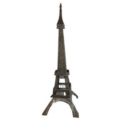 Eiffel Tower Yard Garden Patio Statue Architectural Model, vintage distressed