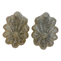 Pair of Bubble Glass Sconces by Glashütte Limburg, Germany 1960s