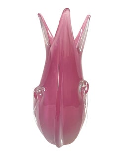Bellissimo vaso in vetro sommerso di Murano "Alabaster" di Seguso, realizzato da Flavio Poli, Italia, anni '60