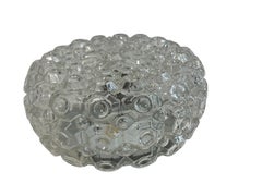 Petite Circle Bubble Glass Flush Mount Ceiling Light Honsel Leuchten, Germany