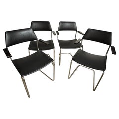 Vintage Set of 4 Mauser Cantilever Armchair original as found Condition Germany