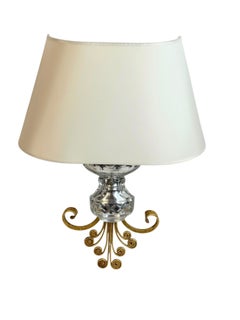 Monumental Italian Crystal Urn Motif Flower Wall Sconce by Banci Bagues Style