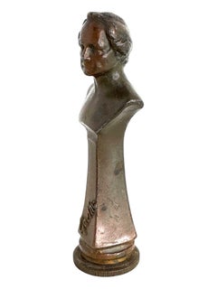 Vienna Bronze Style Art Nouveau Goethe Bust Signet Antique, Austria, 1900s