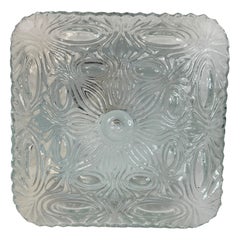 Kleine quadratische Bubble-Glas-Einbauleuchte von Austroluxe, 1970er Jahre