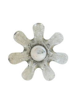 Vintage Flower Murano Glass Flush Mount or Sconce Wall Light Italy, 1970s