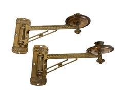 Two Original Art Nouveau Candle Sconce for a Piano or Wall, German, 1910s