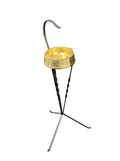 Vintage German Tripod Sputnik String Metal Ashtray Mid-Century Modern, 1950s