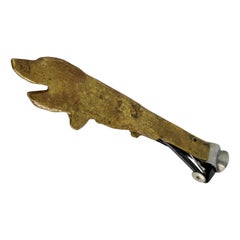 Antique Setter Dog Head Figural Cigar Cutter, Bronze, Austria, 1900s