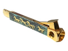 Vintage Gold plate Cigar Cutter by Donato, Solingen Germany 1960s
