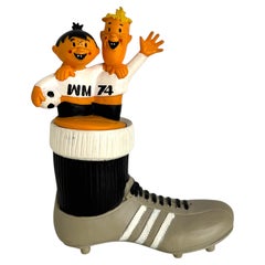 1974 FIFA Soccer World Cup Tip and Tap Mascot Figure Piggy Bank Vintage Germany
