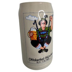 Vintage 1 Liter Stoneware Beer Stein Octoberfest Munich, German 1989