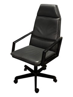 Mid Century Vintage Leather Office Chair by Ring Norway