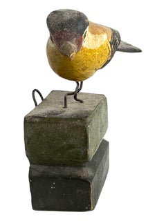 Pájaro jilguero de Viechtauer, tallado a mano en madera, arte popular de la Selva Negra, Austria