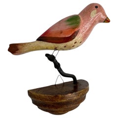 Beautiful Bird Viechtauer Hand Carved Wood Black Forest Folk Art Austria