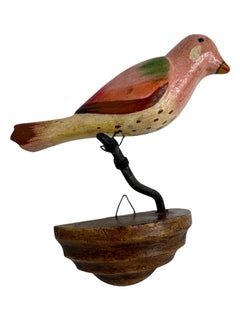 Beautiful Bird Viechtauer Hand Carved Wood Black Forest Folk Art Austria