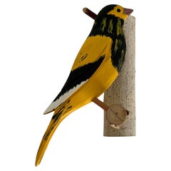 Beautiful Bird Viechtauer Style Hand Carved Wood Black Forest Folk Art Germany