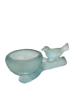 Vase en forme de colombe en verre d'art, fabriqué à la main en Allemagne dans les années 1910, datant de la période de la Grande Dépression