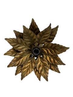 A stunning Italian Florentine-style flush mount Ceiling Light, Tole Toleware