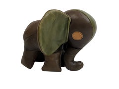 Elephant Pouf Poof Pouffe Toy Decoration Animal, Leather 1970s Midcentury