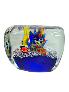 Vintage Double Side Fish Aquarium Sculpture, Murano, Italy, 1970s