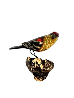 Beautiful Bird Viechtauer Hand Carved Wood Black Forest Folk Art Austria