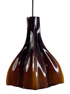 1970s Mid-Century Modern Glass Pendant Light by Peill & Putzler