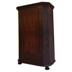 Late 18th Century Painted Folk Art Cabinet