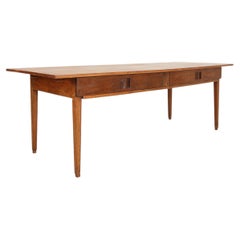 19th Century French Farmhouse Table with Sliding Doors