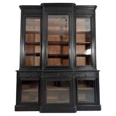 Large 19th Century Ebonised Napoleon III. Bookcase
