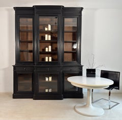 Large 19th Century Ebonised Napoleon III. Bookcase