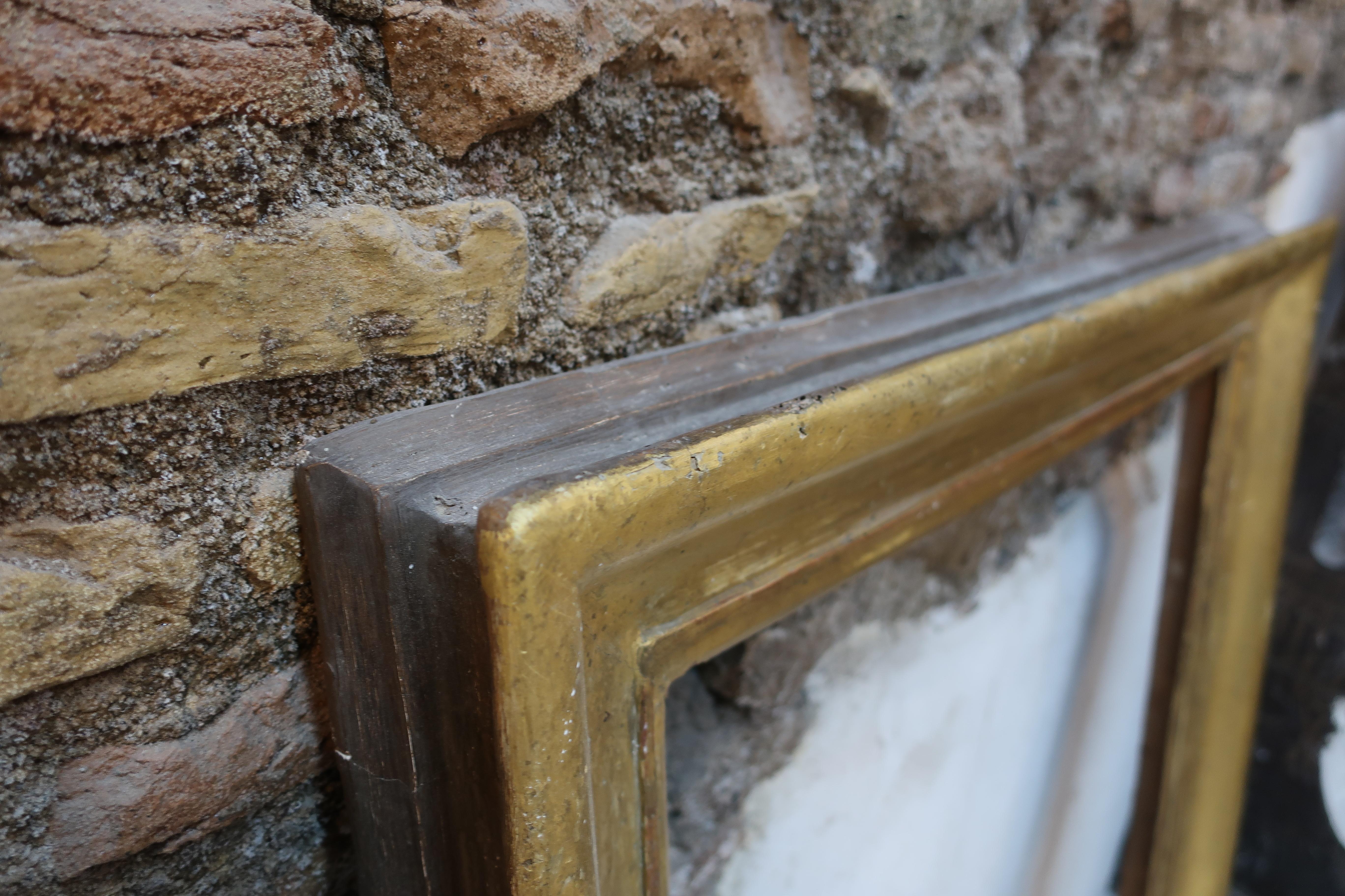 Hand-Carved 18th Century Pair of Identical Frames Gilded in Pure Gold Leaf For Sale