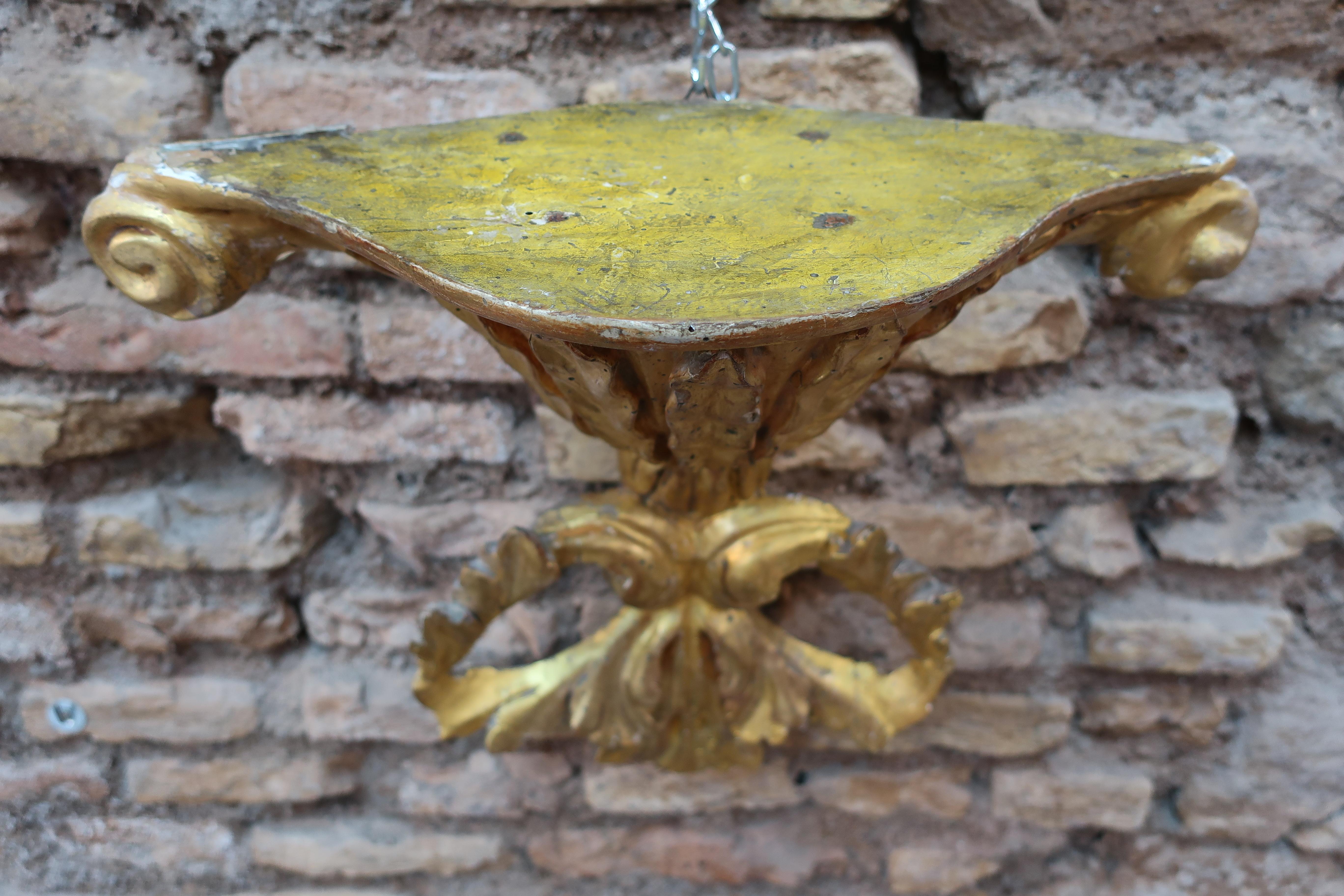 18th Century Neoclassical Wall Shelf In Fair Condition For Sale In Rome, IT