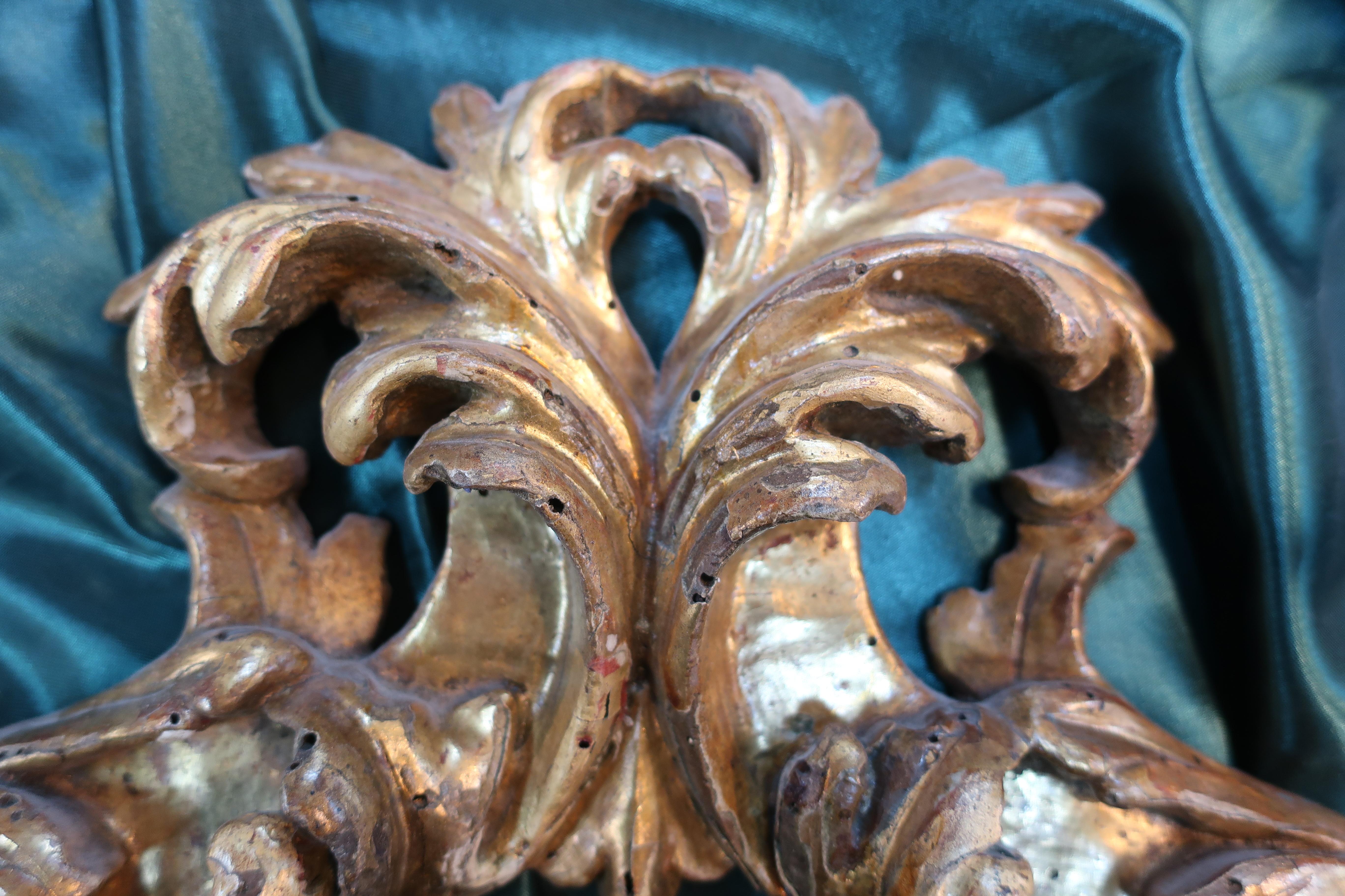 Hand-Carved 17th Century Golden Baroque Friezes For Sale