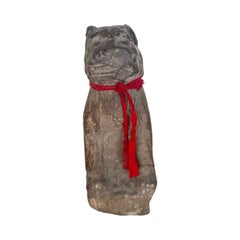 Antique 19th Century Carved Stone Desk Lion, Shanxi Province, China