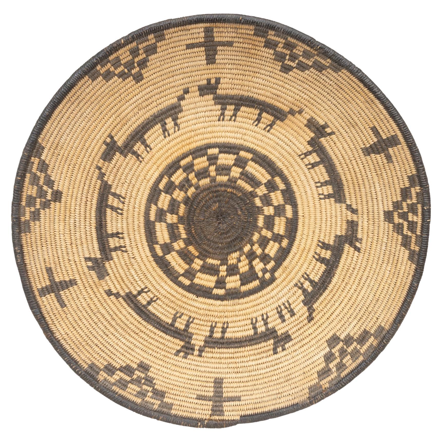 Vassoio pittorico dei nativi Apache del XIX secolo