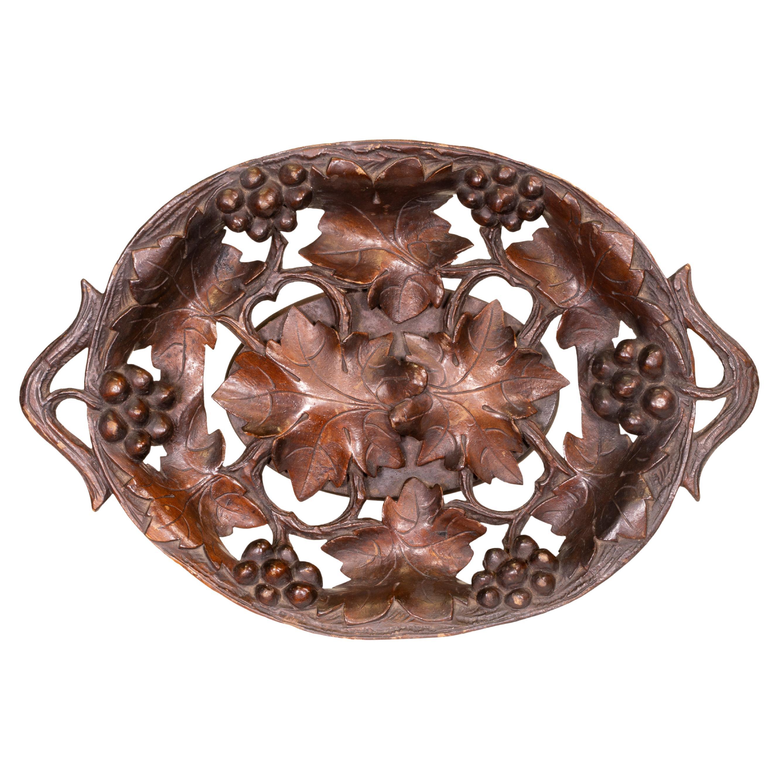 Black Forest Musical Fruit Bowl, circa 1900 For Sale