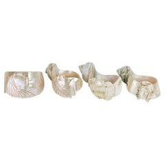 Hand Carved Conch Napkin Rings