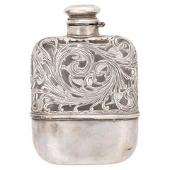 Sterling Silver Over Glass Flask