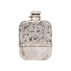 Sterling Silver Over Glass Flask