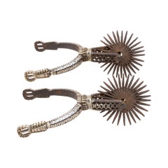 19th Century Argentina Guacho Silver Overlay Spurs