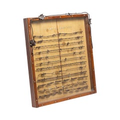 One-Hundred Years of Barbed Wire Shadow Box Display