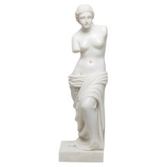 Alabaster Venus de Milo Grecian Sculpture
