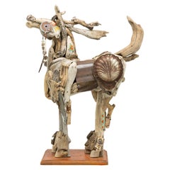 Chief Horse Driftwood Sculpture by Tina Milsavljevich