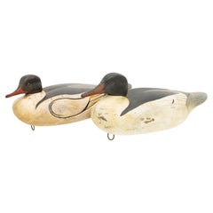 Pair of Vintage Merganser Duck Decoys