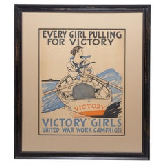 Erster Weltkrieg: Edward Penfield – „Victory Girls“ – UWWC-Lithografie – Propagandaplakat
