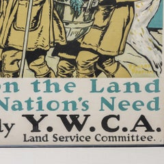 WWI Edward Penfield Land Service Committee Lithograph Propaganda Poster