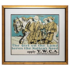 WWI Edward Penfield Land Service Committee Lithograph Propaganda Poster