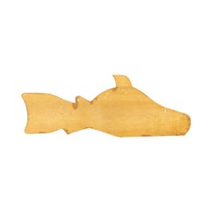 Tlingit White Cedar Salmon Carving by Norman Jackson Aanetki